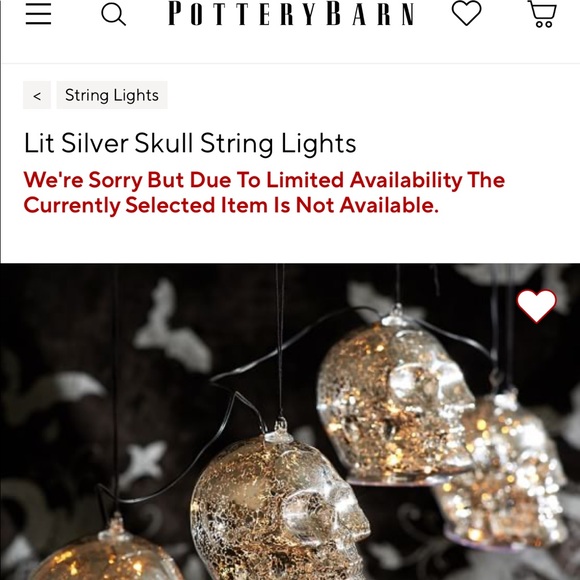Pottery Barn Spooky Silver Mercury Style Warm Glow LED Light Up Skulls ππ· - Picture 17 of 17